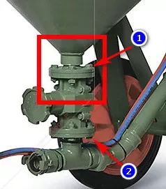 Фланец резьбовой 1-1/4" соеденитель дозатора абразива SGV