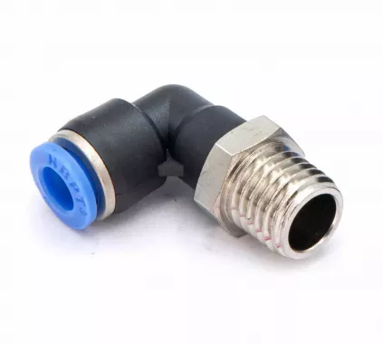 Пневмофитинг цанговый L-образный с наружной резьбой PL 6-М10х1.5