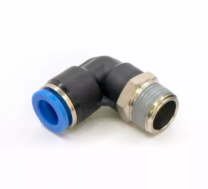 Пневмофитинг цанговый L-образный с наружной резьбой PL 10-03 (R3/8")