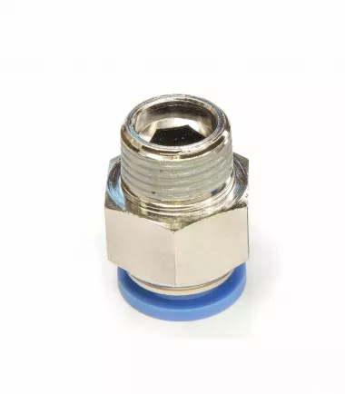Пневмофитинг цанговый прямой с наружной резьбой PC 6-03 (R3/8")
