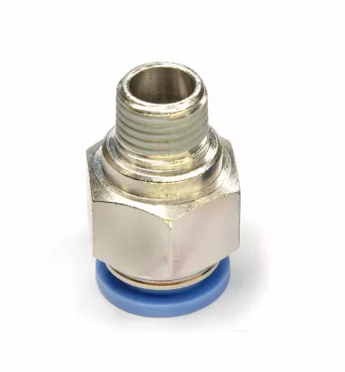 Пневмофитинг цанговый прямой с наружной резьбой PC 12-02 (R1/4")