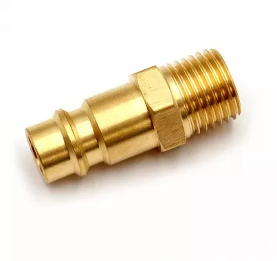 Пневмофитинг латунный БРС PM 1/4 "Папа" + наружная резьба (Евро) HIMPT