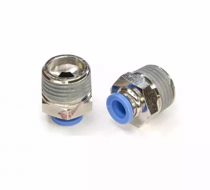 Пневмофитинг цанговый прямой с наружной резьбой PC 8-04 (R1/2") HIMPT