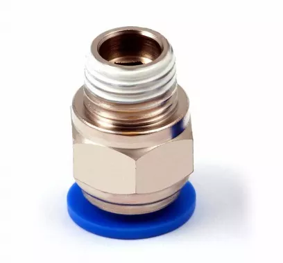 Пневмофитинг цанговый прямой с наружной резьбой PC 10-02 (R1/4") HIMPT