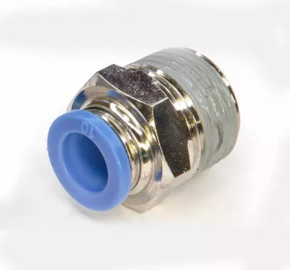 Пневмофитинг цанговый прямой с наружной резьбой PC 10-04 (R1/2")