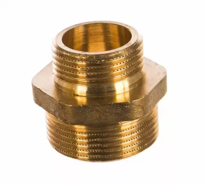 Ниппель переходной 1 1/4" НР х 1" НР латунный (наружная резьба)