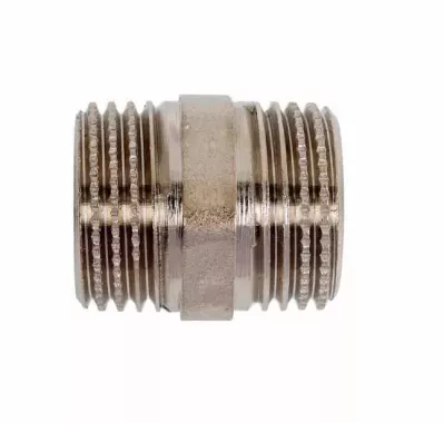 Ниппель прямой LD Pride DN15 (1/2") НР/НР латунь никель