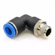Пневмофитинг цанговый L-образный с наружной резьбой PL 10-01 (R1/8")