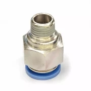 Пневмофитинг цанговый прямой с наружной резьбой PC 12-01 (R1/8")