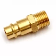 Пневмофитинг латунный БРС PM 1/4 "Папа" + наружная резьба (Евро) HIMPT