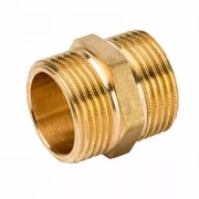 Ниппель латунный прямой 1" НР х 1" НР (наружная резьба)