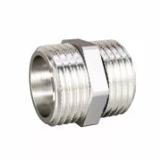 Ниппель прямой LD Pride DN32 (1 1/4") НР/НР латунь никель